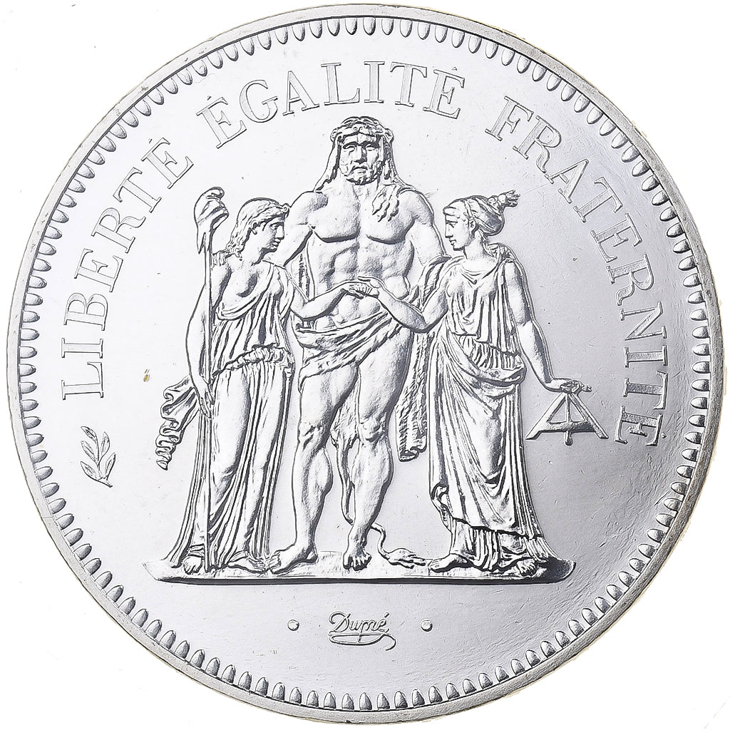 France, 50 Francs, Hercule, 1974, MDP, Silver, MS(65-70)