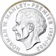 Jamaica, 5 Dollars, Norman W. Manley, 1976, Franklin Mint, Proof, Silver