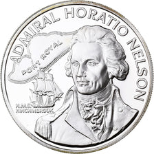 Jamaica, 10 Dollars, Horatio Nelson, 1976, Franklin Mint, Proof, Silver