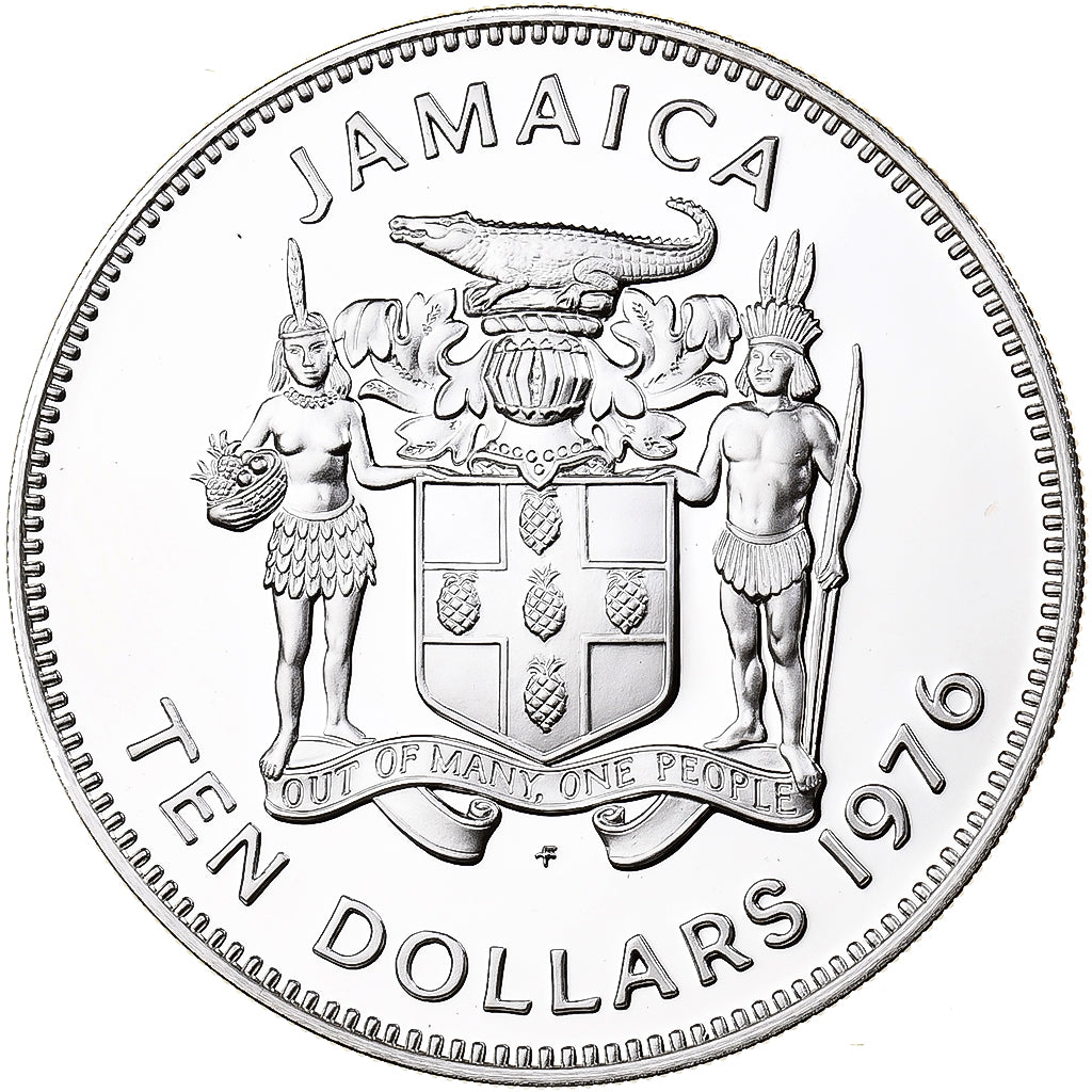 Jamaica, 10 Dollars, Horatio Nelson, 1976, Franklin Mint, Proof, Silver