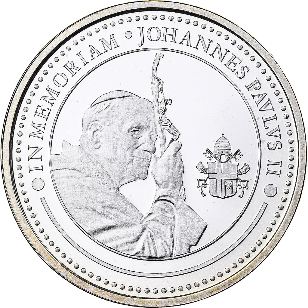 Vaticano, medalha, Jean-Paul II, In Memoriam, 2010, Prata, Proof, MS(65-70)