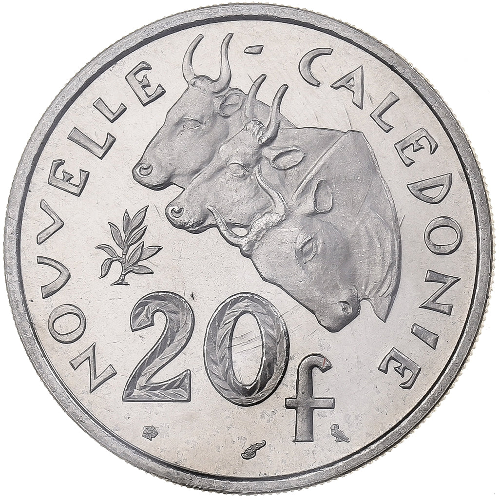 Neukaledonien, 20 Francs, 1967, MDP, Pattern, Nickel, STGL