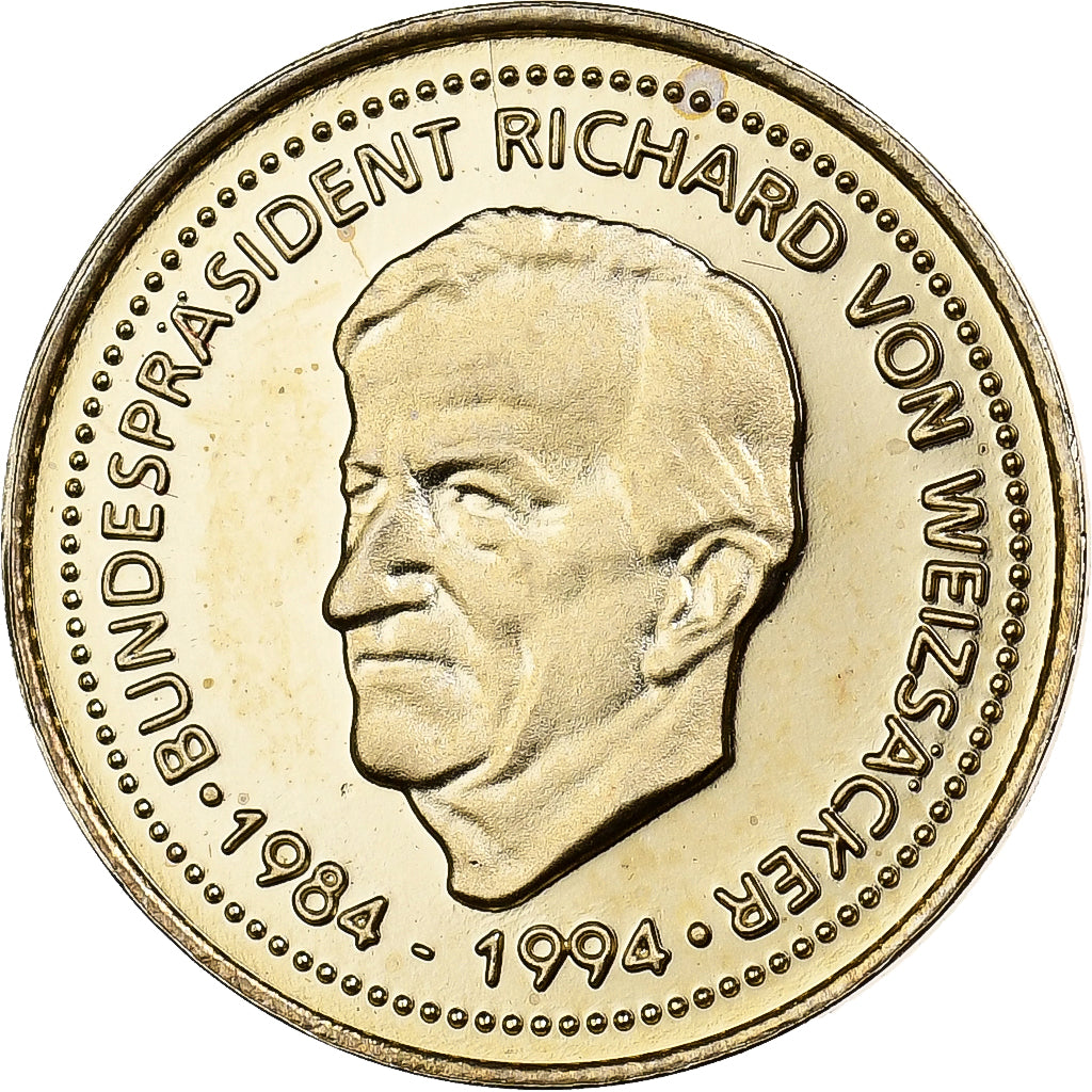Allemagne, Médaille, Bundespräsident Richard von Weizsäcker, 1995, Or, BE, FDC