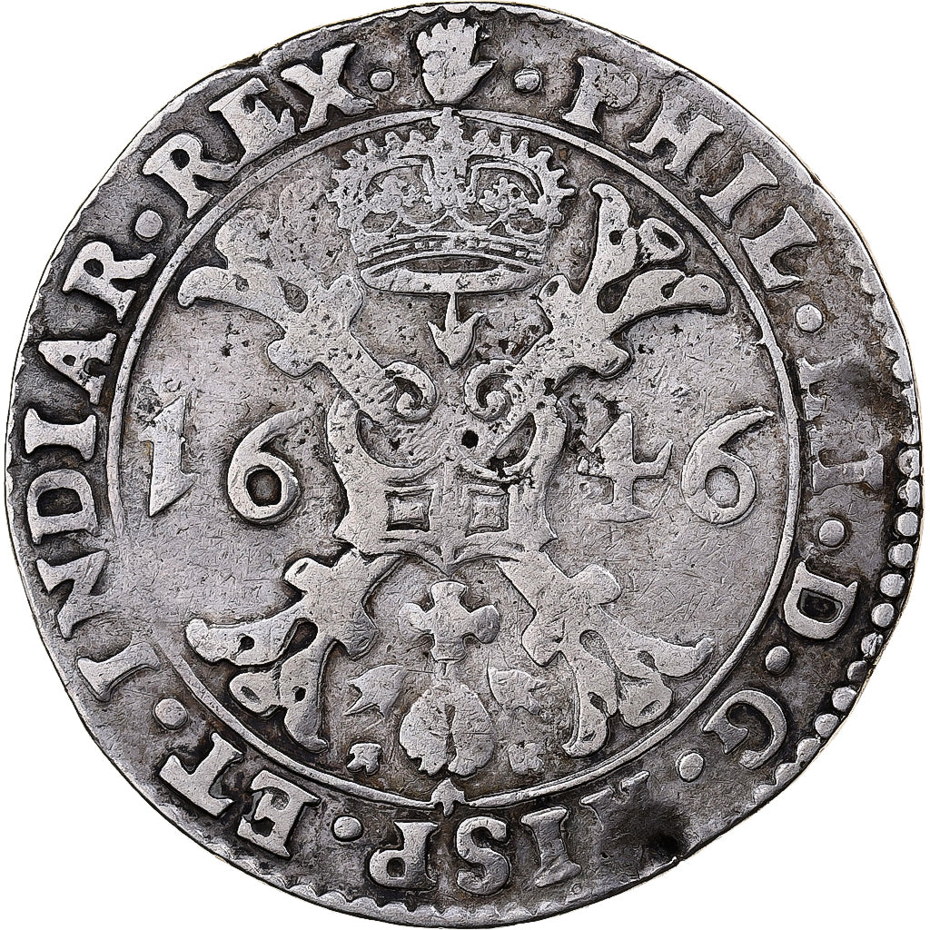 Duchy of Brabant, Philippe IV, Patagon, 1646, Antwerp, Silver, VF(20-25)