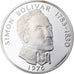 Panama, 20 Balboas, Simon Bolivar, 1976, Franklin Mint, Proof, Silver, MS(65-70)