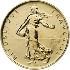 France, 1 Franc, Semeuse, 2001, MDP, BU, Gold, MS(65-70)