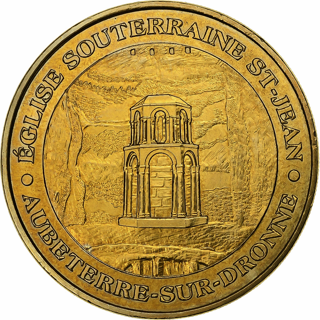 France, Jeton touristique, Aubeterre-sur-Dronne Eglise souterraine St-Jean, 2011