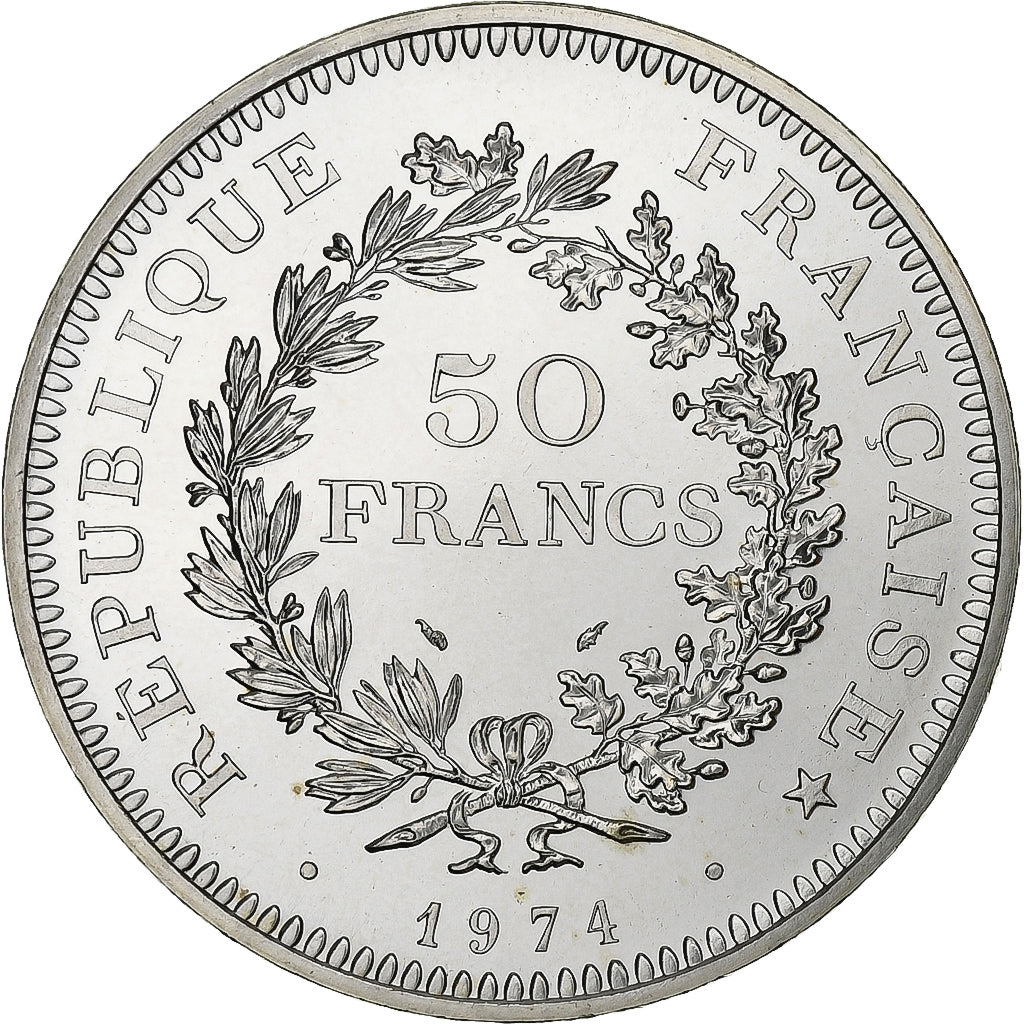 France, 50 Francs, Hercule, 1974, MDP, série FDC, Silver, MS(65-70)