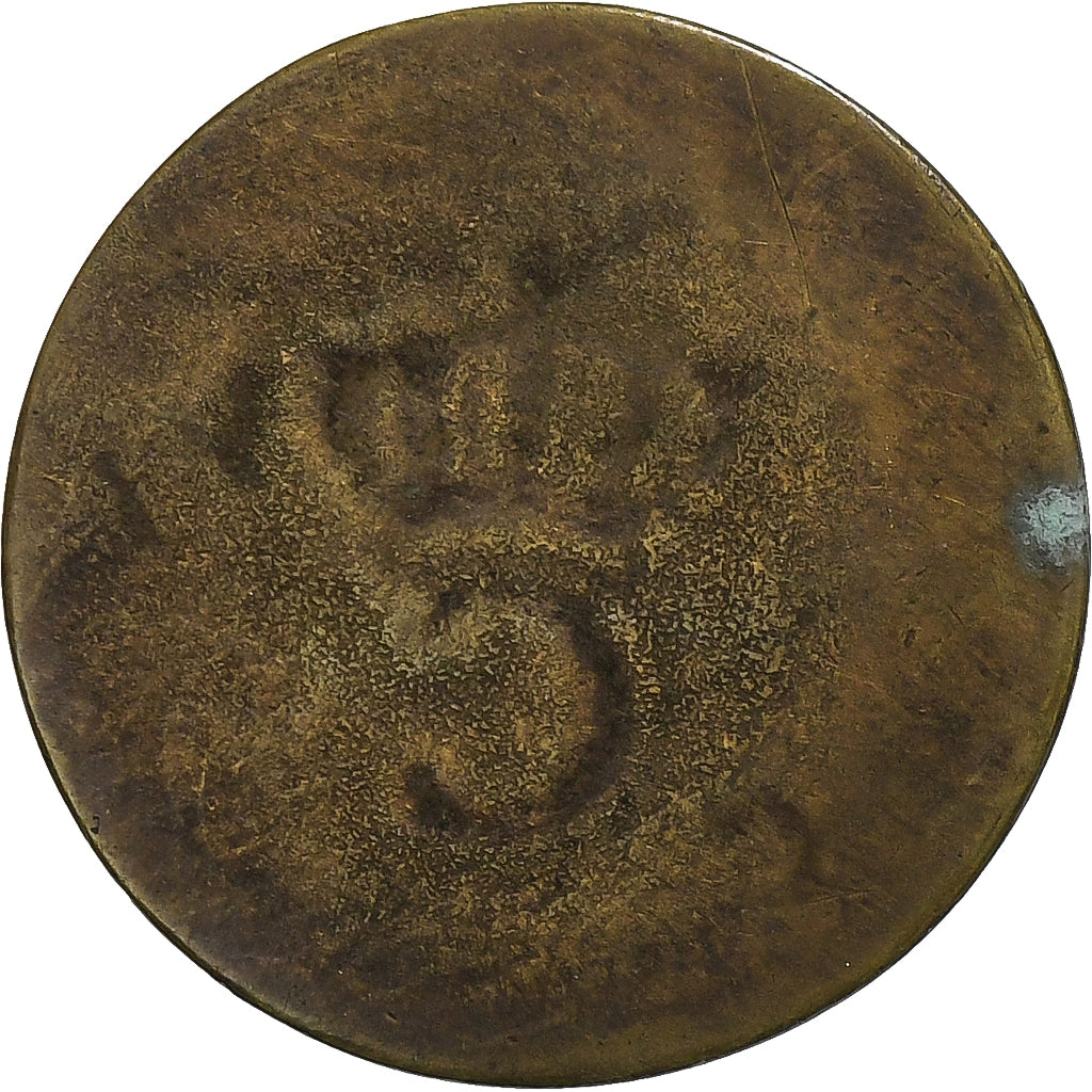 French Antilles, Louis XVI, Stamped sol, n.d. (1779-1797), Billon, SS