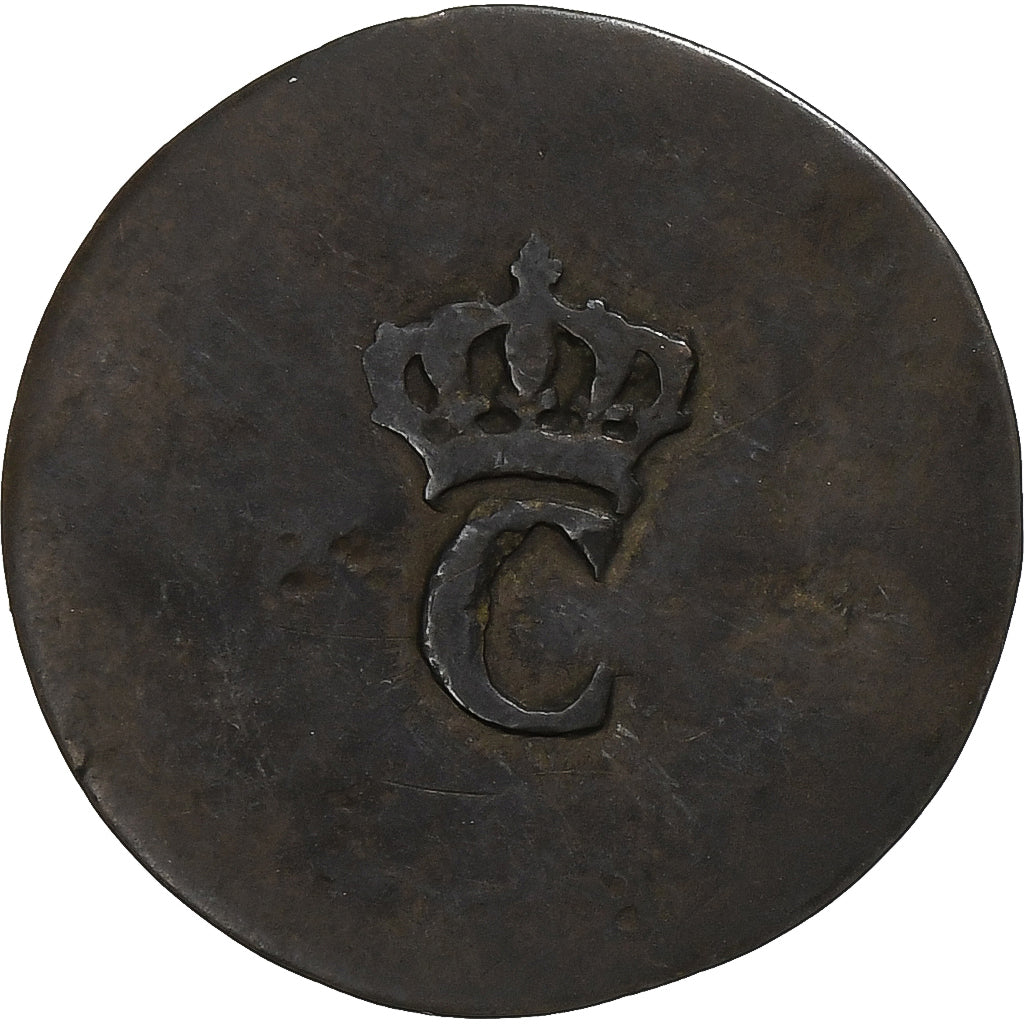 French Antilles, Louis XVI, Stamped sol, n.d. (1779-1797), Restrike of 2 Sols