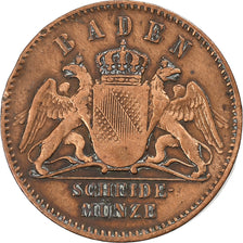 Grand-duché de Bade, Frédéric Ier, 1/2 Kreuzer, 1862, Karlsruhe, Cuivre, TTB