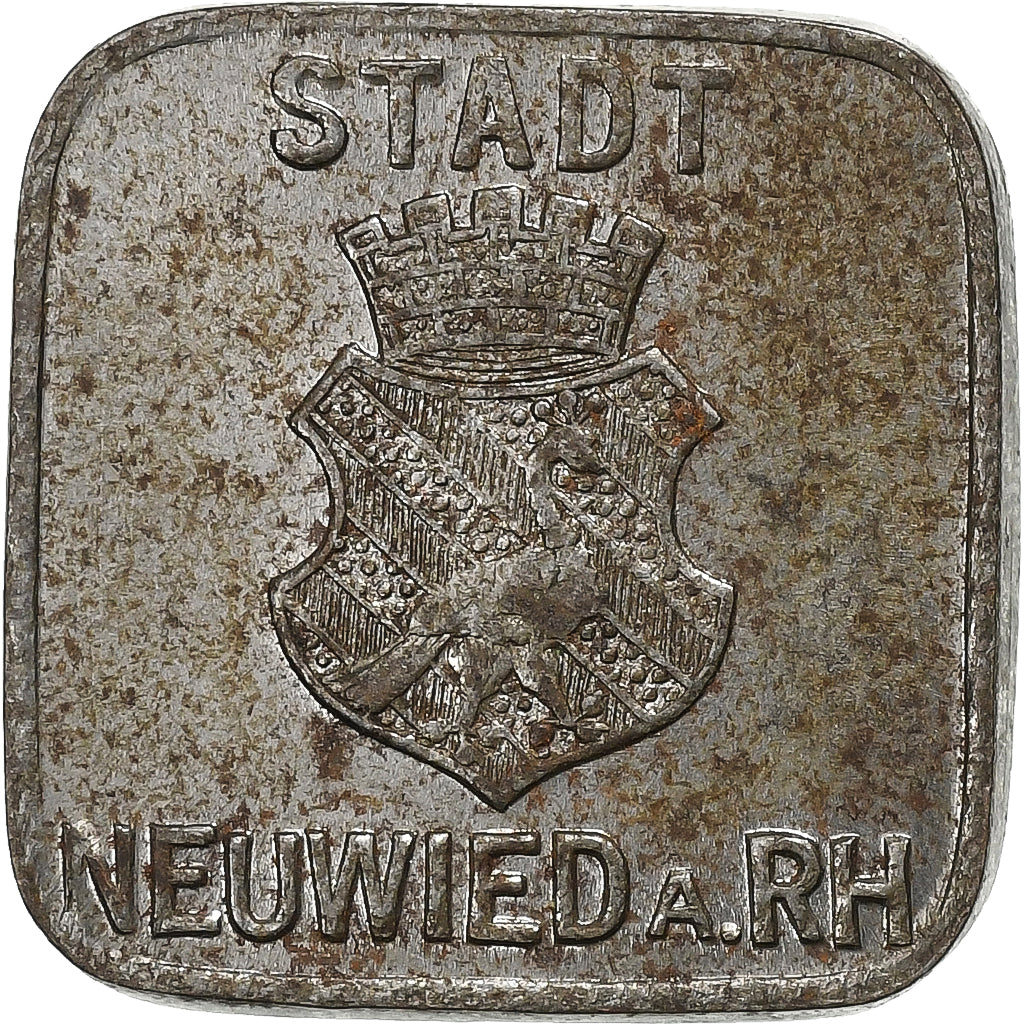 Prussia, Stadt Neuwied, 10 Pfennig, 1917, AU(50-53), Iron