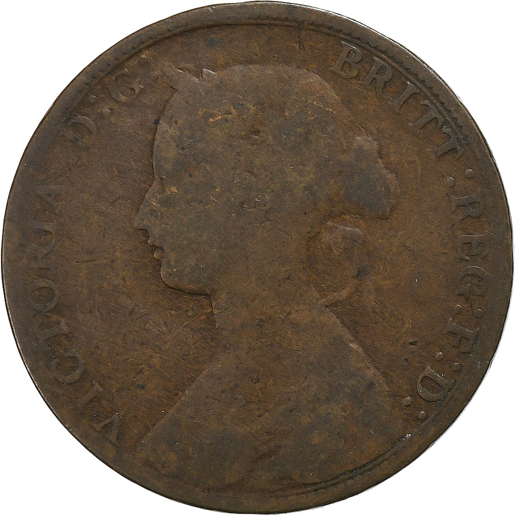 United Kingdom, Victoria, 1/2 Penny, 1861, London, Bronze, VF(20-25)
