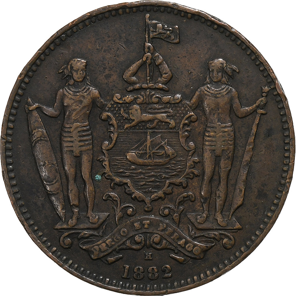 British North Borneo, Victoria, 1 Cent, 1882, Heaton, Bronze, VF(30-35)