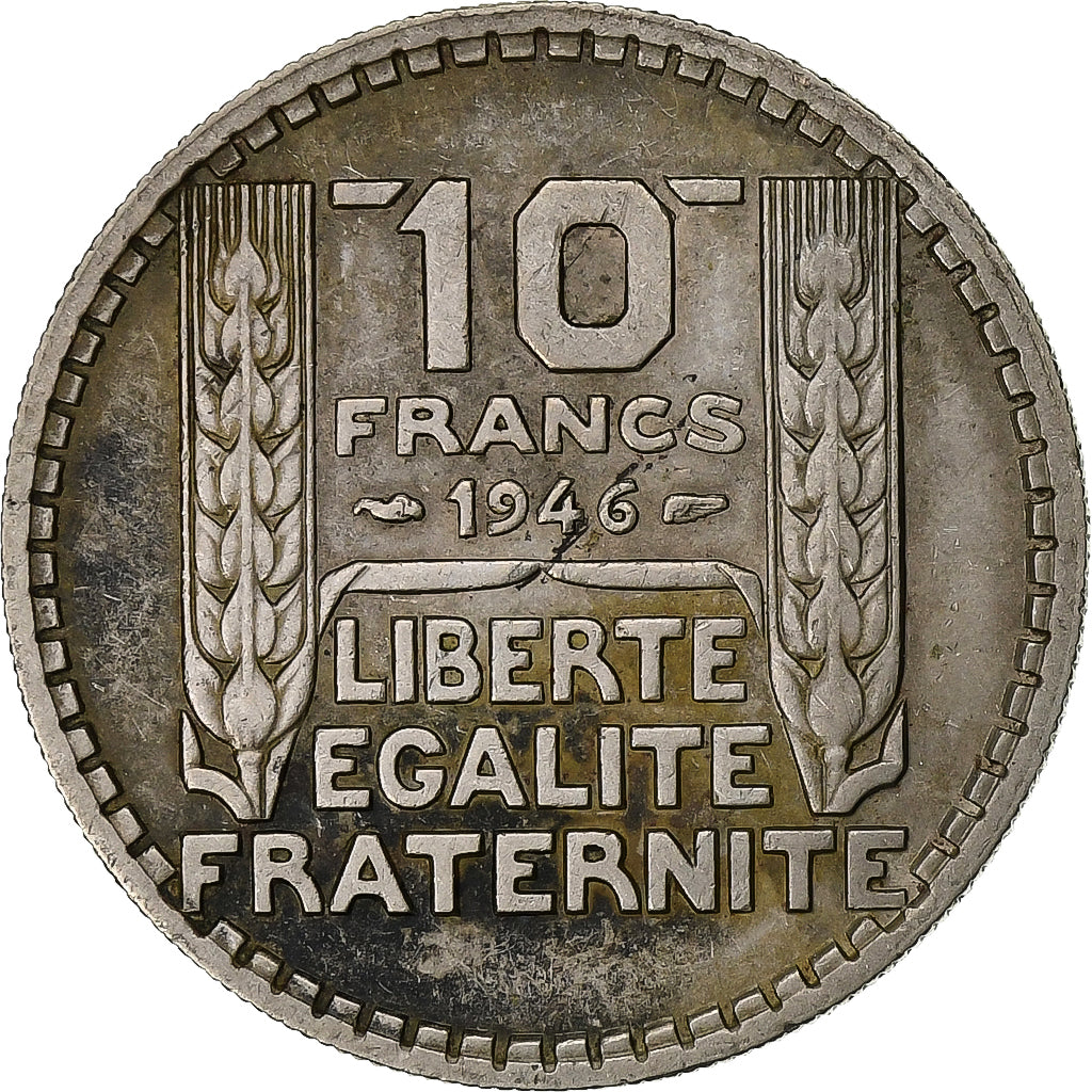 Frankreich, 10 Francs, Turin, 1946, Paris, Cupronickel, SS+, Gadoury:810