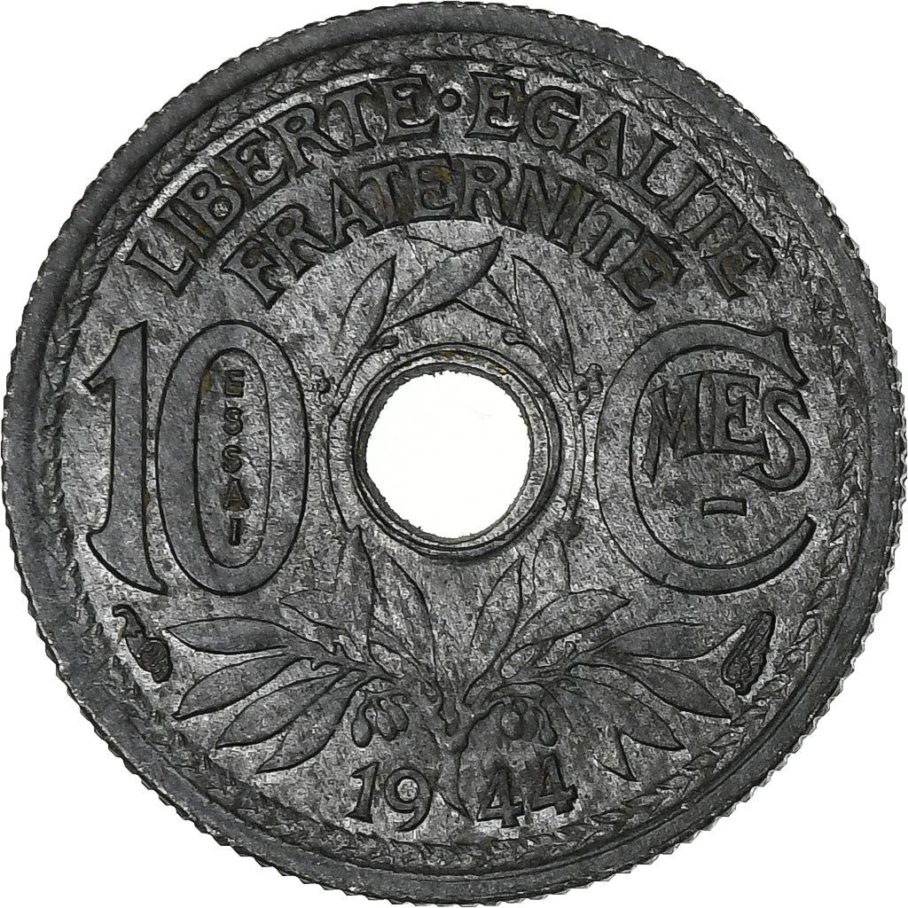 Francia, 10 Centimes, Lindauer, 1944, Paris, Pattern, Zinco, SPL-, Gadoury:292