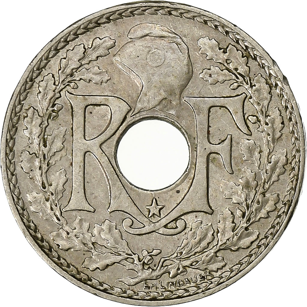 France, 5 Centimes, Lindauer, .1938., Paris, Maillechort, MS(60-62), Gadoury:171