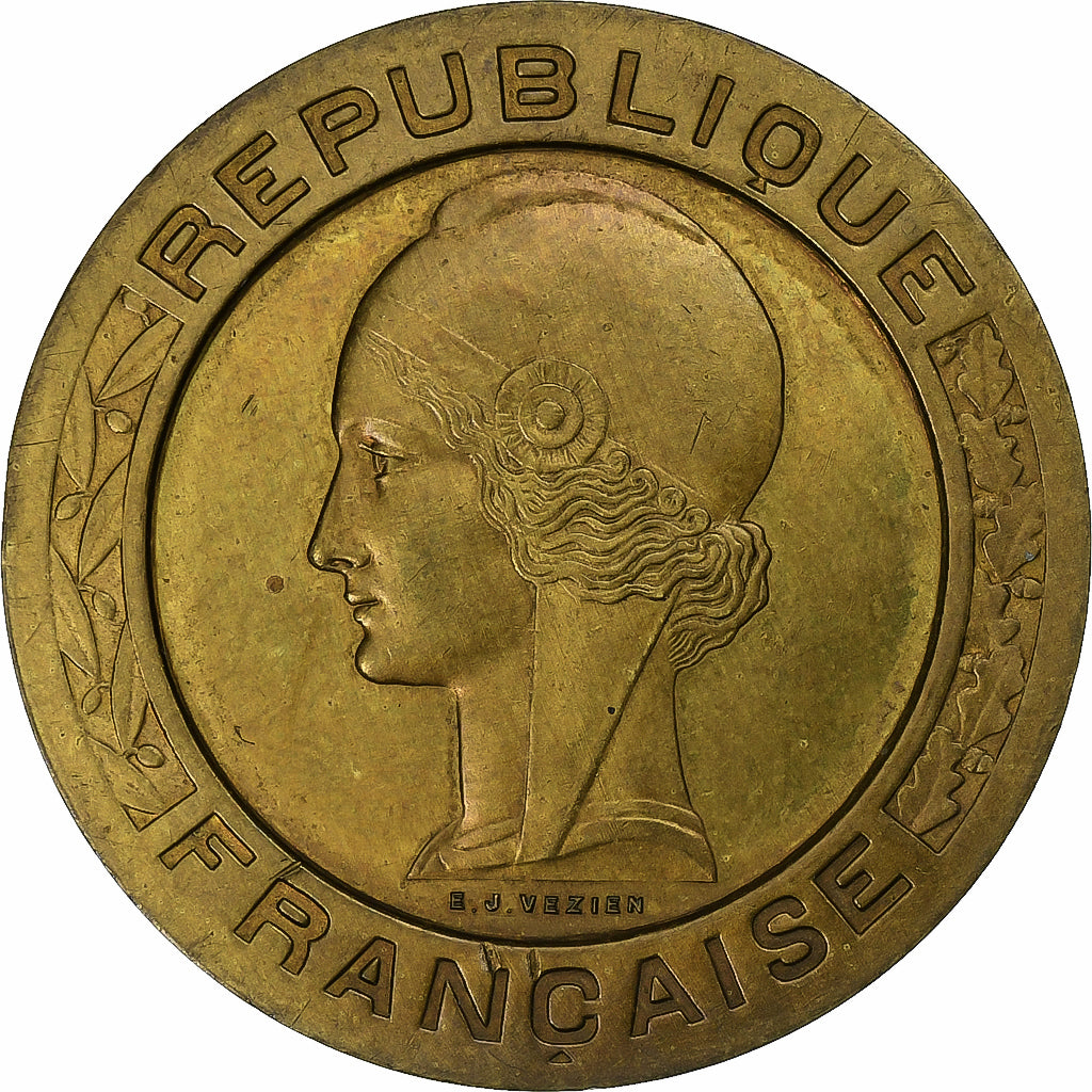 Francia, 5 Francs, Concours de Vézien, 1933, Paris, Pattern, Rame-alluminio