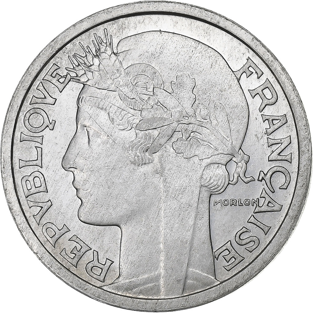 France, 2 Francs, Morlon, 1941, Paris, Specimen, Aluminum, AU(55-58)