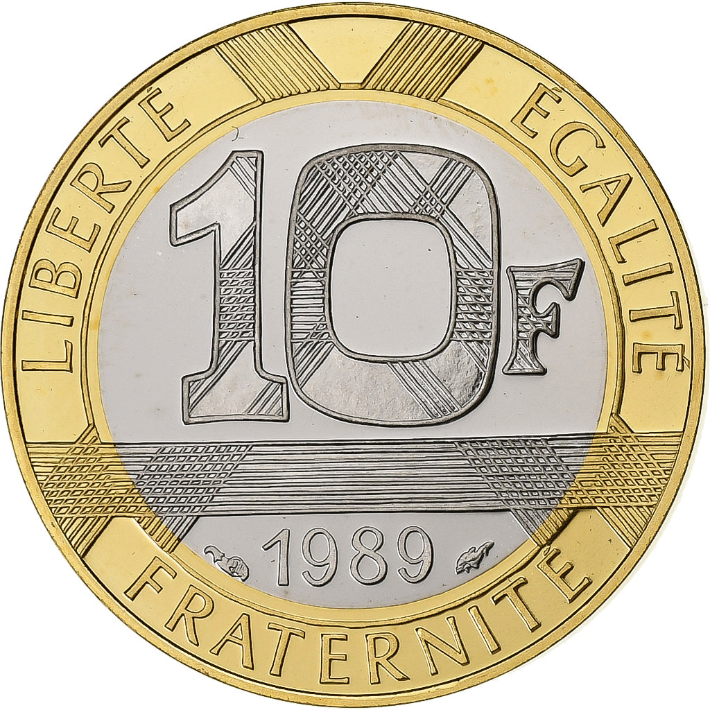 France, 10 Francs, Montesquieu, 1989, MDP, Specimen, Proof, Bi-Metallic, MS(64)