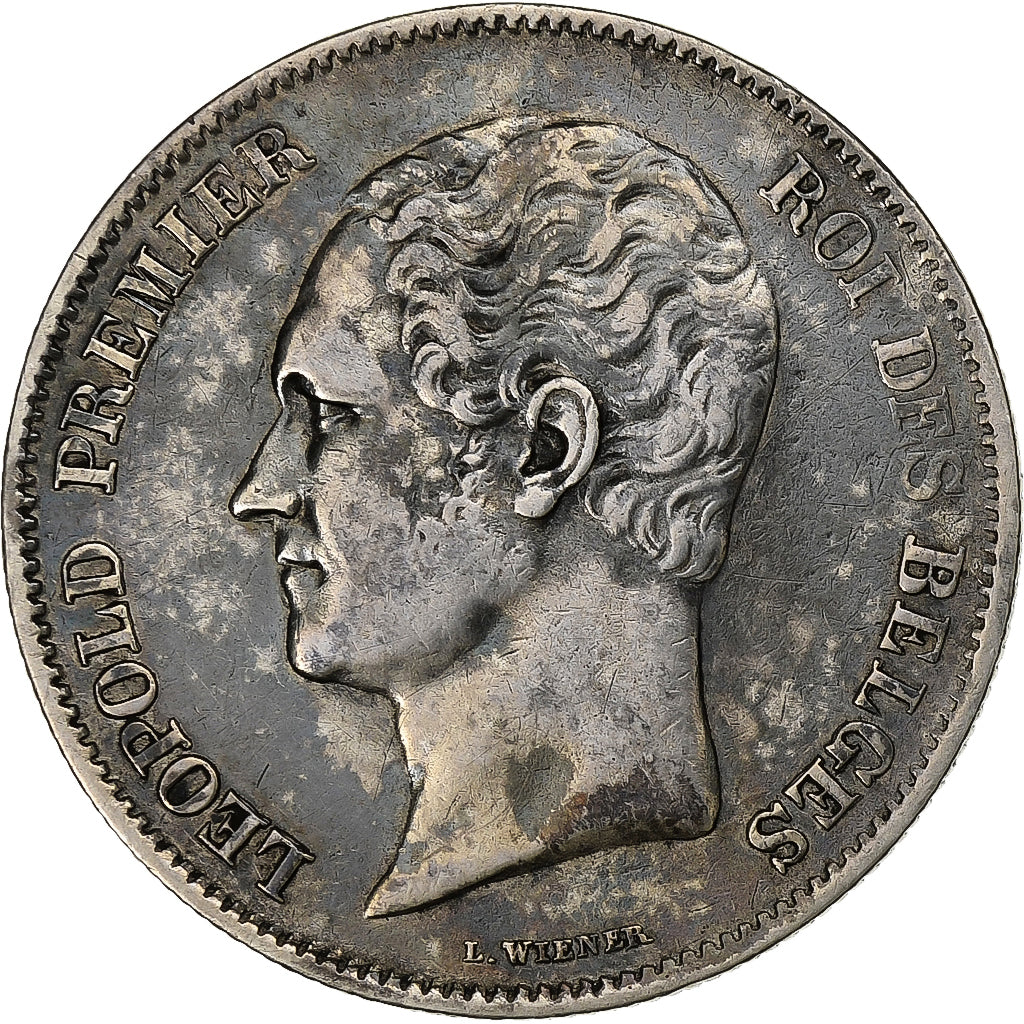 Bélgica, Leopold I, 2-1/2 Francs, 1849, Bruxelles, Plata, BC+, KM:11