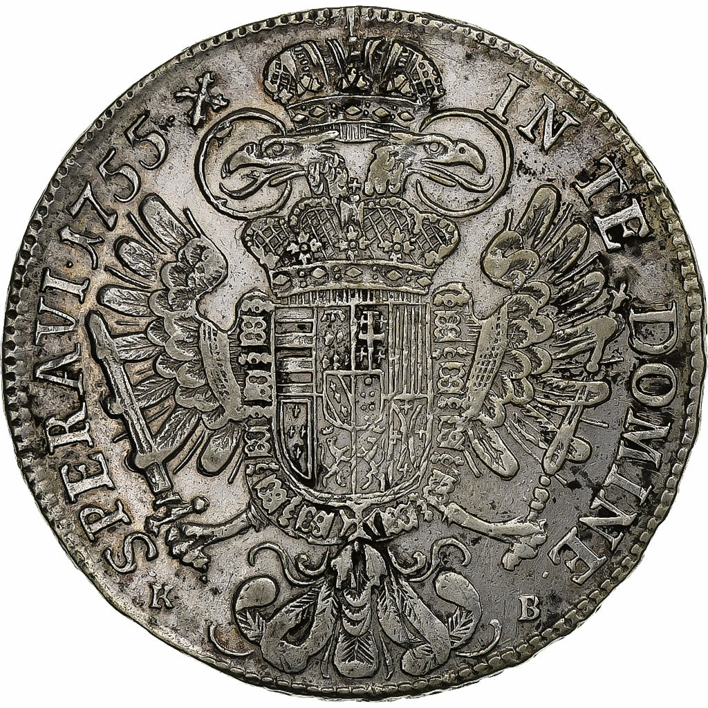 Áustria, François III, Thaler, 1755, Kremnica, Prata, VF(30-35), KM:2038