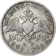 Russia, Nicholas I, Poltina, 1/2 Rouble, 1831, Saint Petersburg, Silver