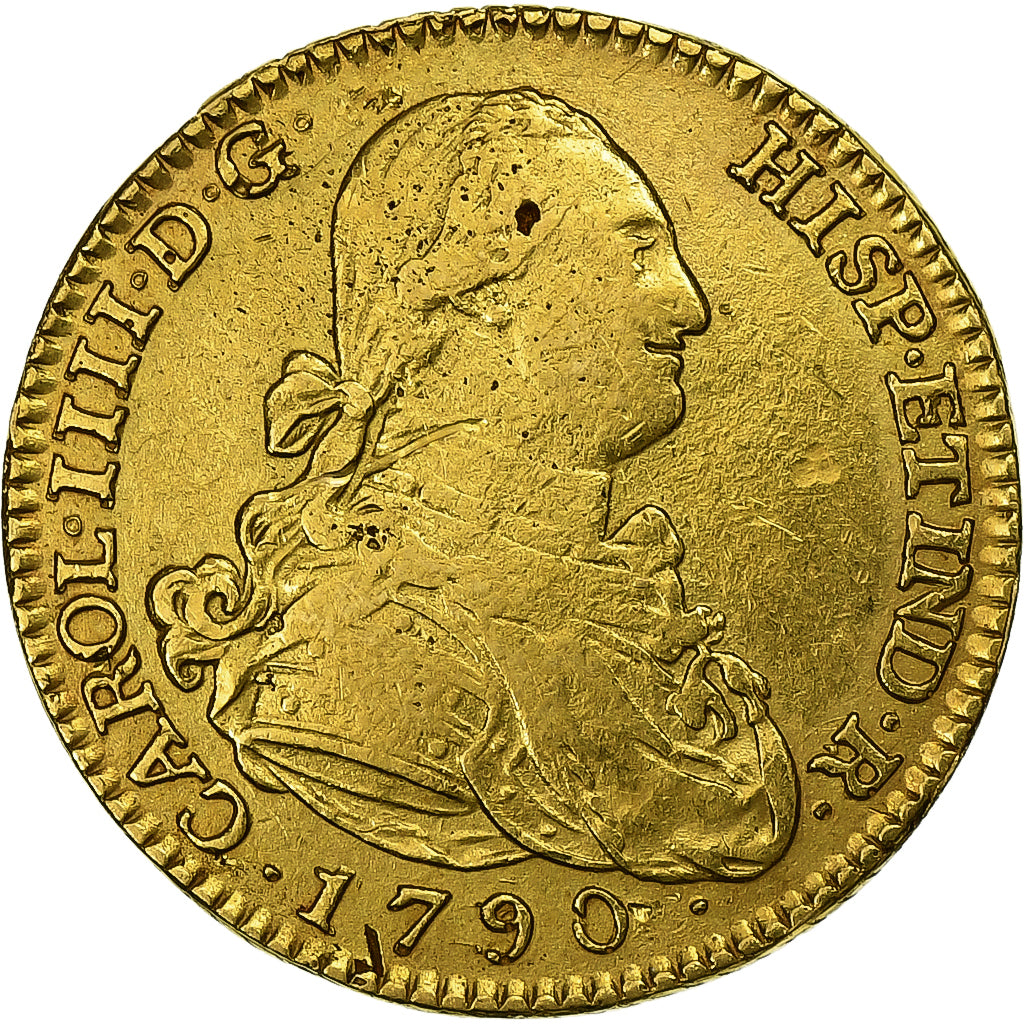 Spain, Charles IV, 2 Escudos, 1790, Madrid, Gold, EF(40-45), KM:435