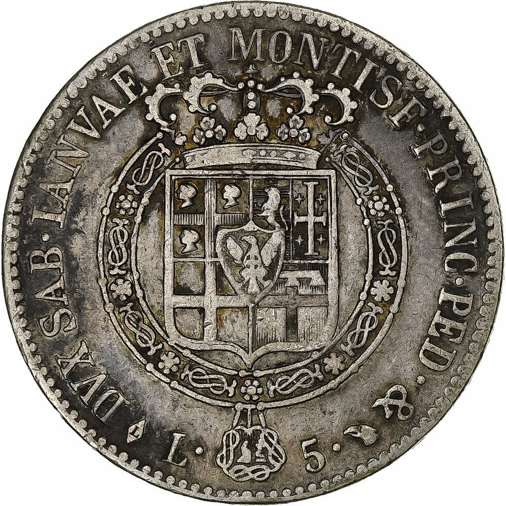 Kingdom of Sardinia, Vittorio Emanuele I, 5 Lire, 1817, Zilver, ZF, KM:113