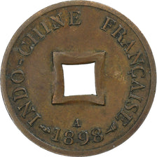 Indocia Francese, Sapèque, 1898, Paris, Bronzo, MB+