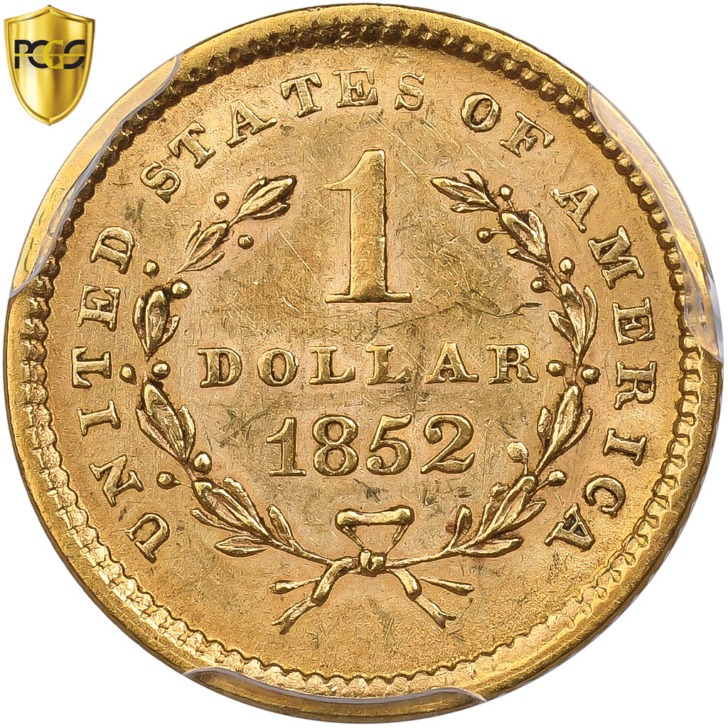 United States, Dollar, Liberty Head - Type 1, 1852, Philadelphia, Gold, PCGS