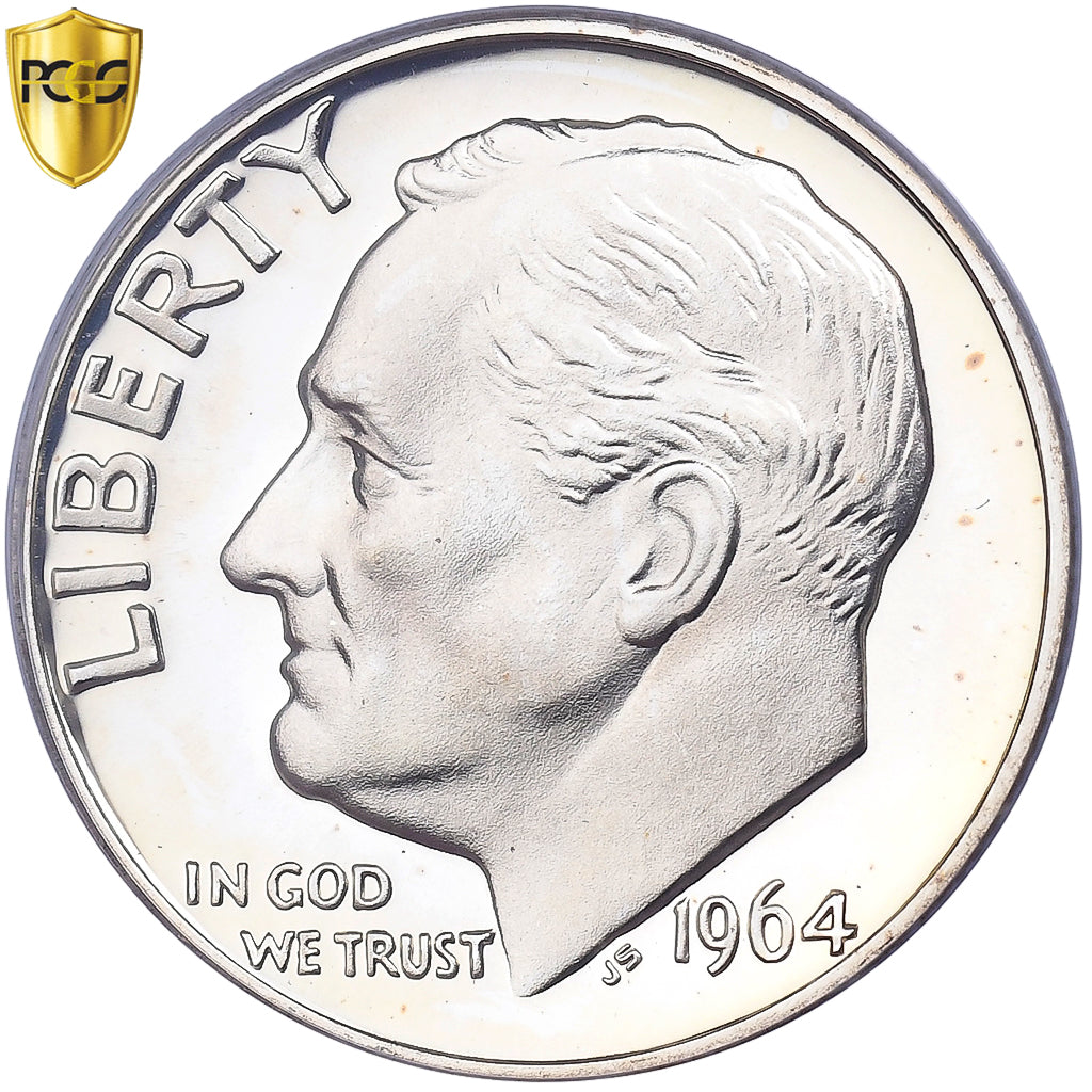 United States, 1 Dime, Roosevelt, 1964, Philadelphia, Proof, Silver, PCGS