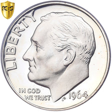 United States, 1 Dime, Roosevelt, 1964, Philadelphia, Proof, Silver, PCGS