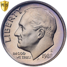 United States, 1 Dime, Roosevelt, 1988, San Francisco, Proof, Copper-Nickel Clad