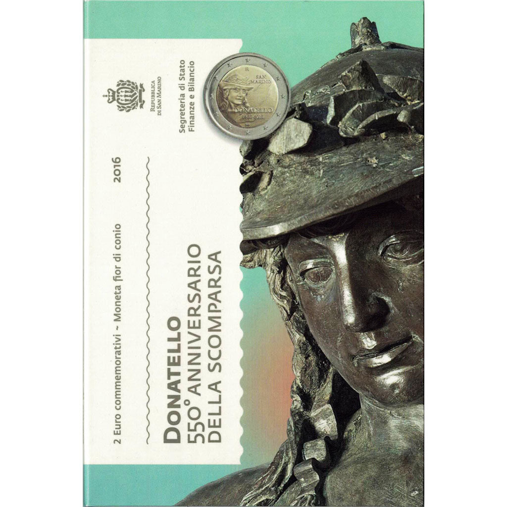San Marino, 2 Euro, 2016, FDC, Bi-Metallic