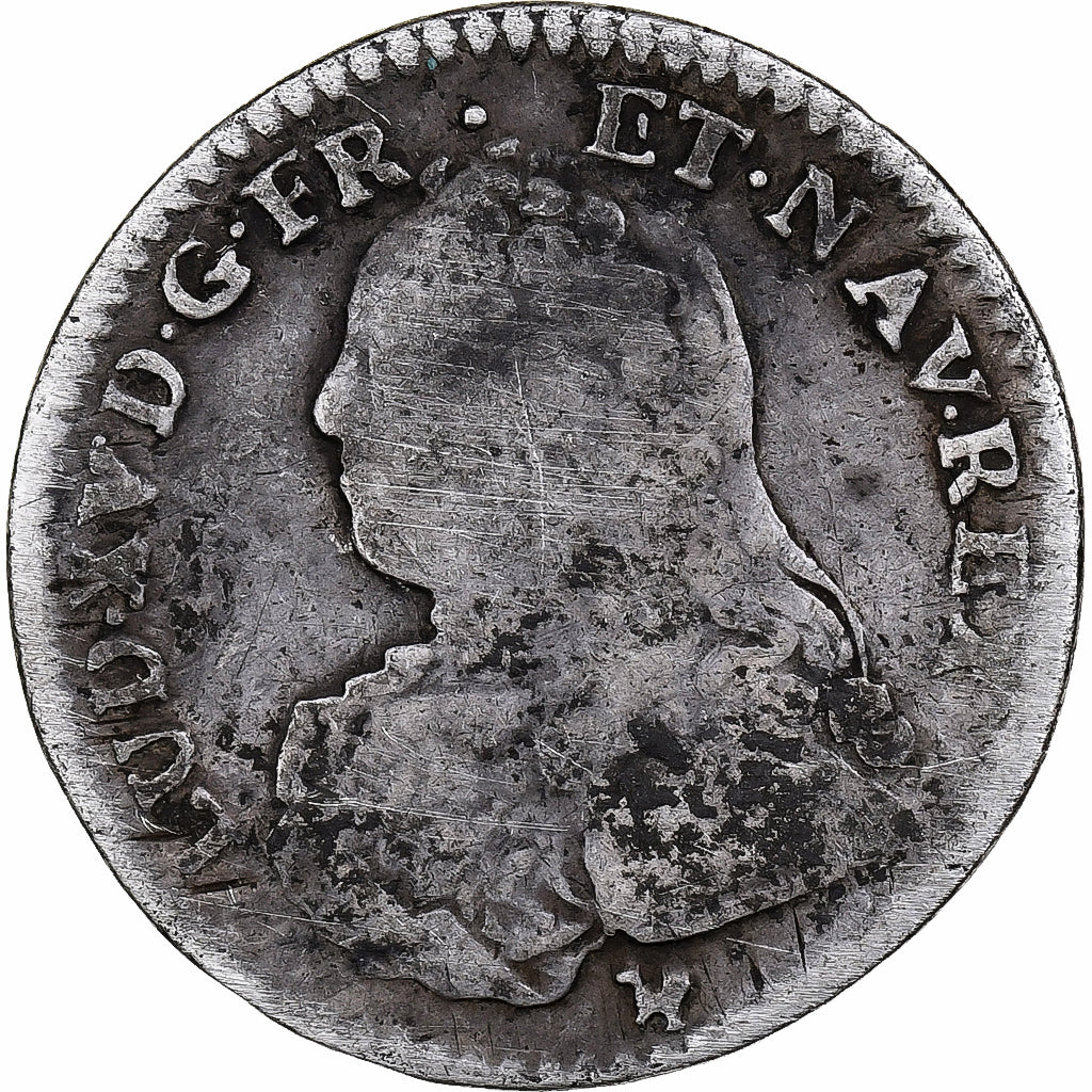 Francia, Louis XV, 1/10 Écu aux branches d'olivier, 1726, Montpellier, Plata