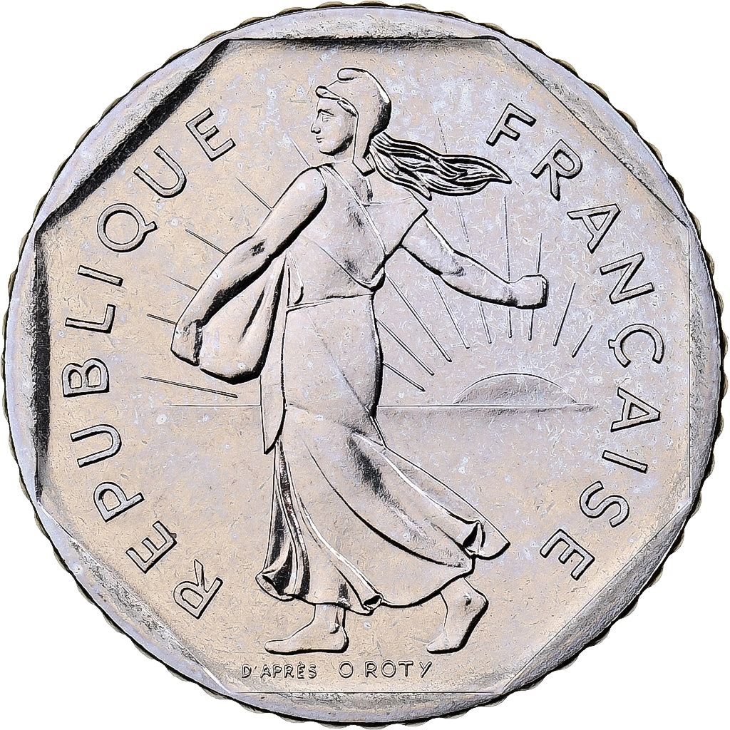 Frankrijk, 2 Francs, Semeuse, 1979, MDP, série FDC, Nickel, FDC