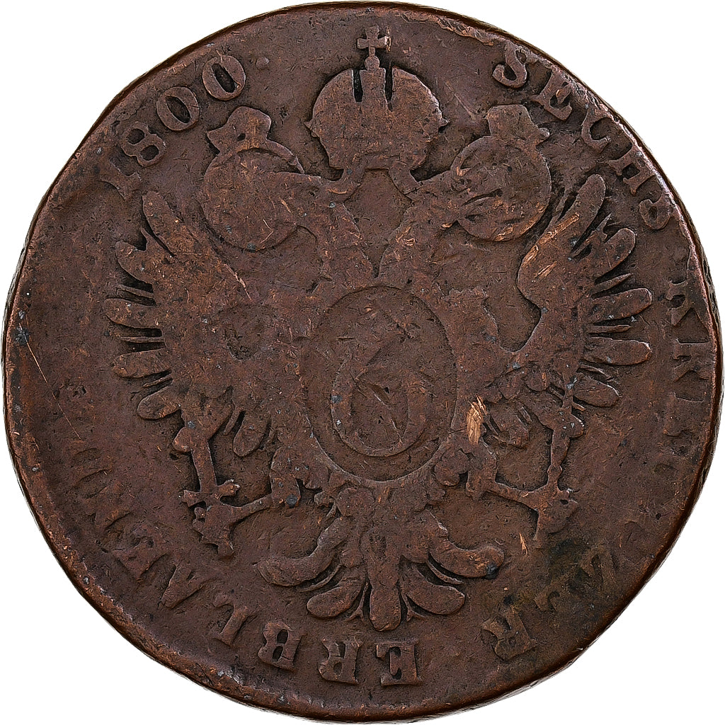 Oostenrijk, Franz II, 6 Kreuzer, 1800, Kremnica, Koper, FR