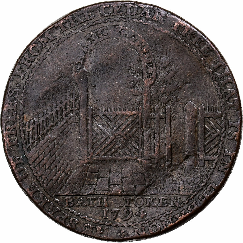United Kingdom, Halfpenny Token, Somerset - Bath / J. Jelly, 1794, Kupfer, S