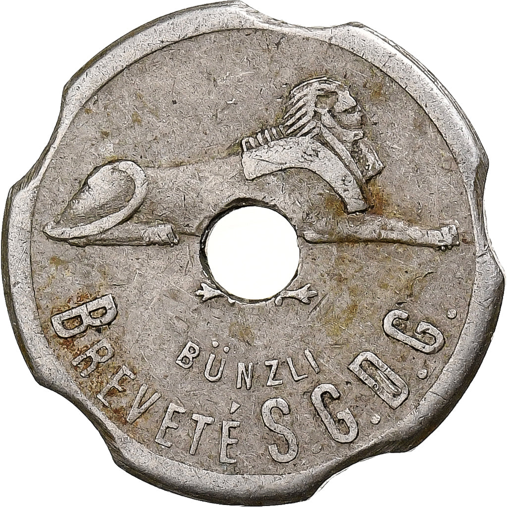 Francia, 20 Centimes, Bünzli, Breveté S.G.D.G., Rame-nichel, BB