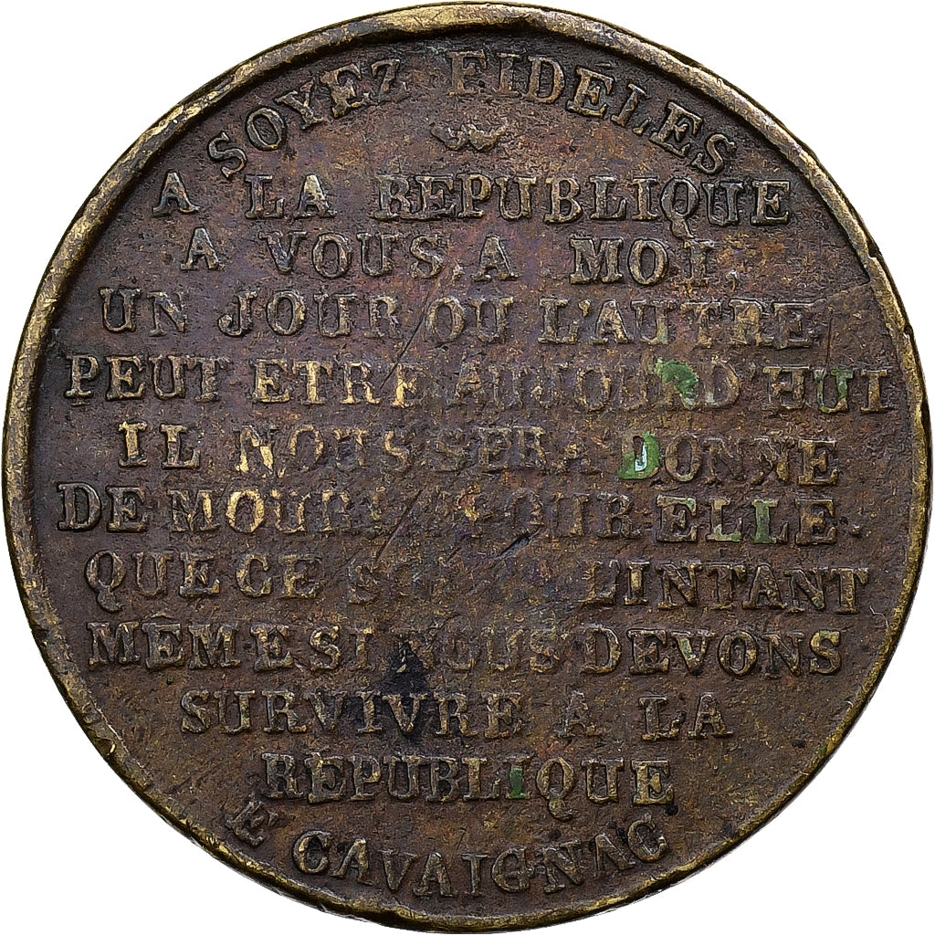 Francia, medaglia, Général Cavaignac, 1848, Ottone, MB+