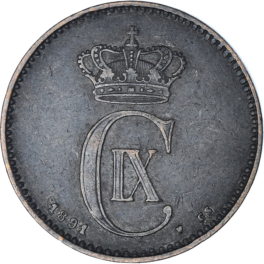 Denmark, 2 Öre, 1891