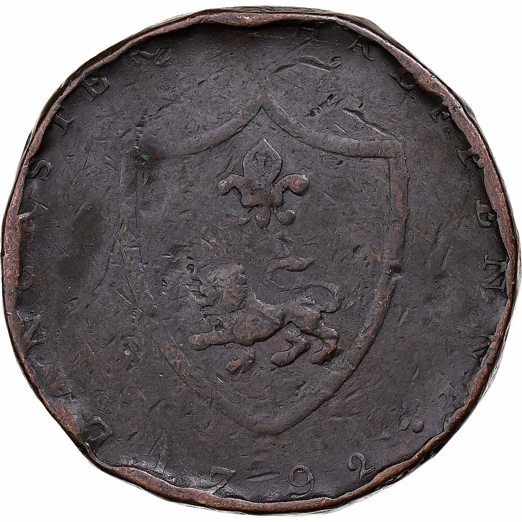 United Kingdom, Halfpenny Token, John of Gaunt, Lancaster, condor token, 1792