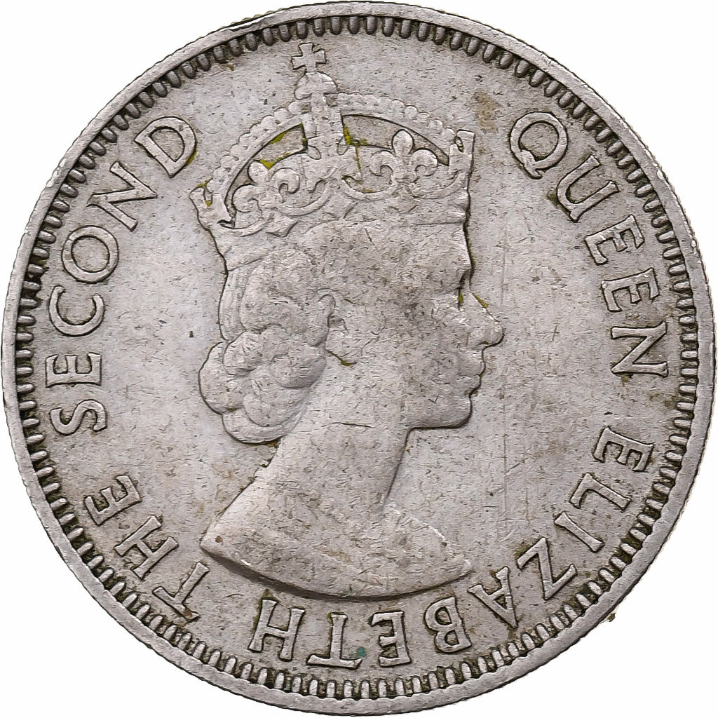 Zypern, Elizabeth II, 50 Mils, 1955, London, Cupronickel, S+