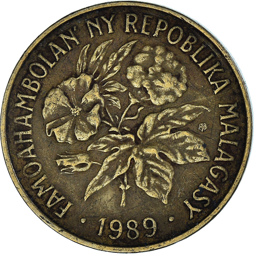 Moneta, Madagascar, 20 Francs, 4 Ariary, 1989