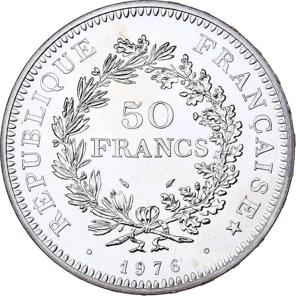 France, 50 Francs, Hercule, 1976, MDP, série FDC, Silver, MS(65-70)