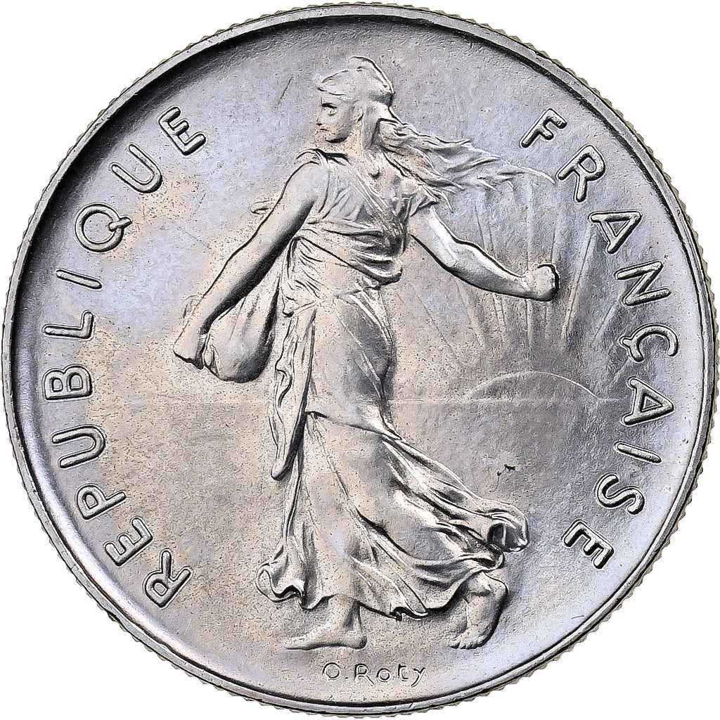 França, 5 Francs, Semeuse, 1976, MDP, série FDC, Cuproníquel, MS(65-70)