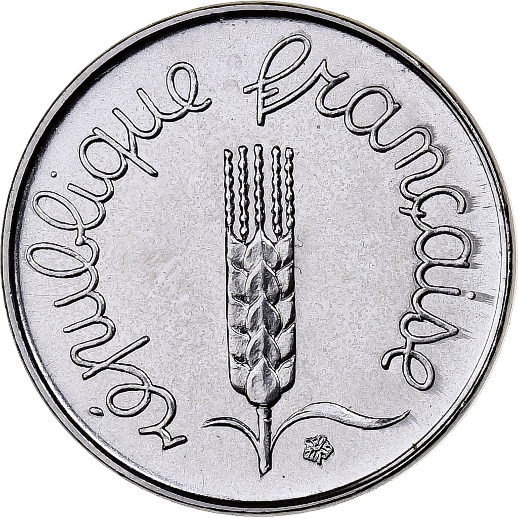 Francia, 1 Centime, Épi, 1976, Paris, série FDC, Acciaio inossidabile, FDC
