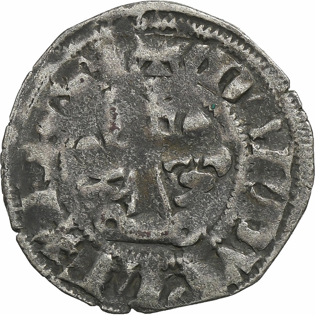 Francja, Philip IV, Double Tournois, 1295-1303, Bilon, VF(20-25), Duplessy:229
