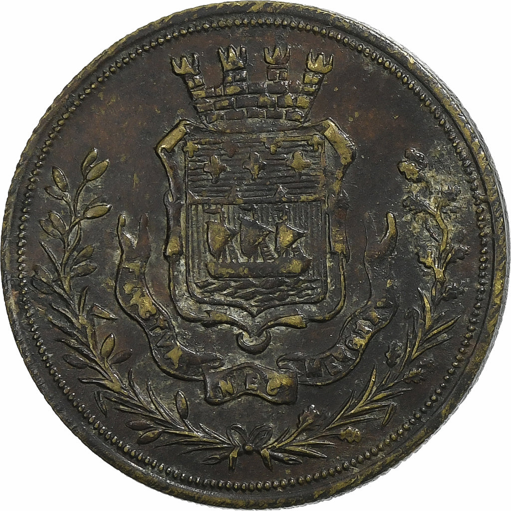 Frankrijk, Game Token, Blason of Paris, coat of arms of the United Kingdom, Tin